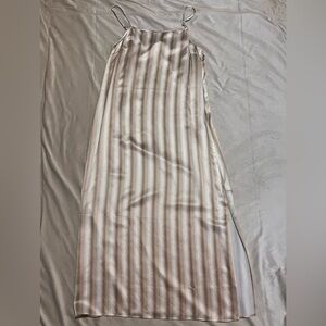 Madewell 100% Silk Striped dress